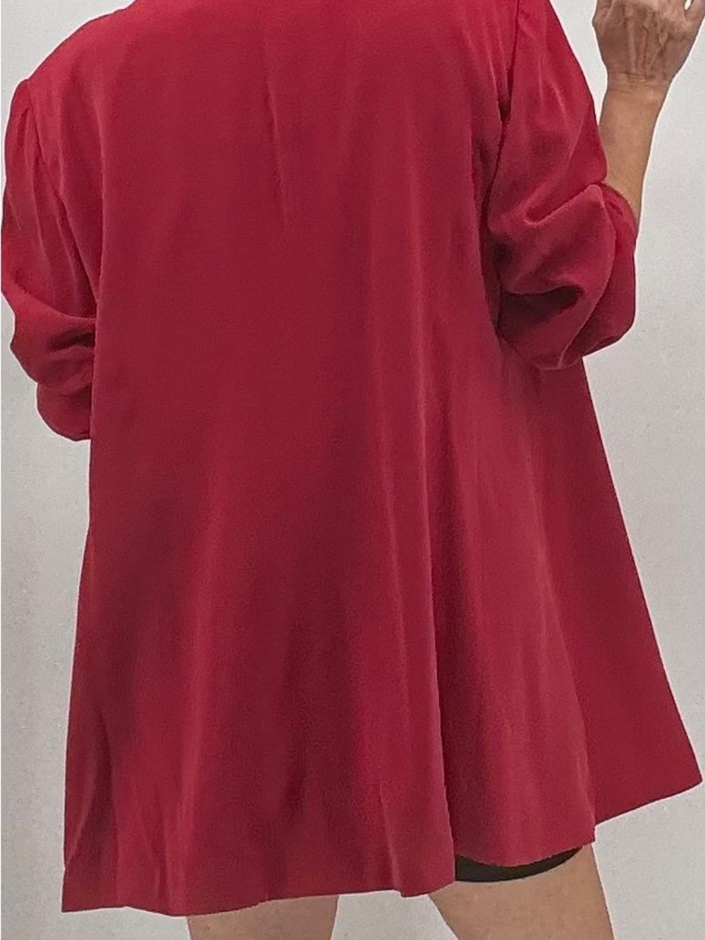 Vintage Y2K Della Reese Touched By An Angel Silk Red Blazer Deadstock Jacket - Picture 5 of 11